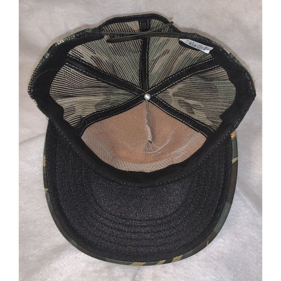 Vintage Challenger Cap PATCH Dean Saf T Bilt Tires Mesh Snapback CAMOUFLAGE USA - Picture 6 of 8